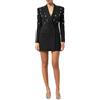N/A Silence abito robe manteau con applicazioni gioiello nero