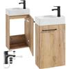 Deftrans Mobile da bagno sospeso con lavabo in rovere massello 60x40