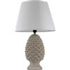 MAURY'S LAMPADA LUMETTO CON DESIGN a PIGNA E PARALUME BIANCO (44,5 Cm, Tortora)