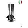 Guzzini Cooking Set Mestoli Antiaderente con Base, Attila Veress, 19 x h35 cm,