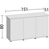 Juwel Rio 400/450 Supporto 155SBX 151x51x80xH
