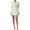 N/A Silence abito robe manteau con applicazioni gioiello verde acqua