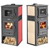 FRASCHETTI STUFE A LEGNA K-LINE KALOROS CON FORNO KW 13 CM. 50X46X116H BEIGE o ROSSO