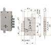 CISA Serratura triplice applicare con scrocco cilindro eu blindate 56515 - mm.64 DX/S