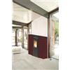 CAPALDO STUFA A PELLET SLIM KW 10 CANALIZZATA COLORE BORDEAUX O BIANCA