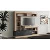 CAPALDO KIT PARETE ATTREZZATA LIVING LEA CM. 170X170X42 NATURALE WOOD ANTRACITE