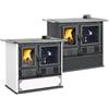 LA NORDICA CUCINE STUFE A LEGNA ROSA 5.0 STEEL NORDICA POTENZA 8,8 Kw -103x65xH85