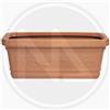 Papillon VASO FIORIERE RETTANGOLARE MAXI FESTONATO DOPPIO BORDO TERRACOTTA CM. 60x32x28H