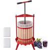 Torchio Manuale 18L per Uva Frutta Vino con Cestello in Legno di Faggio