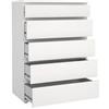 CAPALDO KIT CASSETTIERA CASSETTONE 5 CASSETTI NOVA CM. 77X40X107H BIANCO O QUERCIA