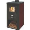 MILLE SRL STUFA A LEGNA PALLADE MILLE 13 KW COLORE NERO/BORDEAUX O NERO/AVORIO 110 KG