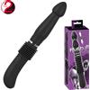 You2Toys Vibratore Anale Push it! con Funzione di Spinta di 6cm in Silicone Nero Morbido
