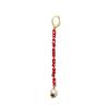diWa Jewels Mono orecchino Pendente a filo Cristalli Rossi Perla bianca Maiorca Argento Oro