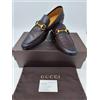 N/A Mocassino horsebit Gucci, in pelle testa di moro, elegante e pari al nuovo