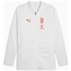 PUMA FELPA PUMA UOMO 772252 13 AC MILAN MAGLIA CON ZIP ROSSO bianco MANICHE LUNGHE