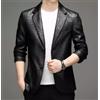 Abez Fashion Blazer uomo nero vera pelle coccodrillo goffrato giacca biker stampa alligatore
