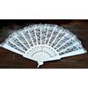 Ventaglio x Matrimonio Bianco In Pizzo Pieghevole Gadget Ventagli Wedding Sposa