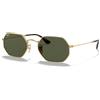 Ray-Ban Ray Ban 3556N Octagonal - 53 001 - Occhiali da Sole - Oro/Verde G-15