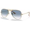 Ray-Ban Ray Ban 3025 Aviator 001/ 3F Occhiali da Sole Oro/Azzurro Sfumato