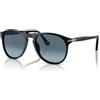 Persol PO 9649S 55 95/Q8 Occhiali da Sole Nero/Azzurro Sfumato Blu