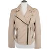 AllSaints Dalby Slim Giacca Biker Donna Rosa Gr. 34 (UK 4) Nuova Etichetta Pelle