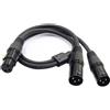 Cavo Audio Adattatore Jack Femmina XLR Da 3 Pin A Doppio Connettore Maschio 2 Y