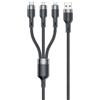 AWEI Kabel CL-975 USB-C/Lightning/Micro 3-in-1, schwarz
