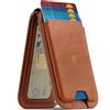 Does not apply Porta Carte Magnetico in Vera Pelle, Wallet Magnetico per Magsafe [Blocco RFID]