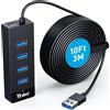 Does not apply HUB USB 3.0 4 PORTE CAVO 3M VELOCITÀ 5GBPS ALIMENTATO USB C 5V ADATTATORE HUB MU