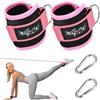 ACTIV SPACE Griffe für Würfel zum Ausziehen der Bein-Trainingsschlaufe, 2 Stück - Pink