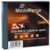 MediaRange 5 MediaRange DVD +RW 4,7 GB 4x Slim case rw Speed Gbyte Custodia MR449
