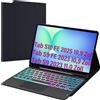 ROOFEI Custodia per Galaxy Tab S9/S9 FE con tastiera 11 pollici Galaxy Tab S9
