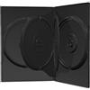 MediaRange 50 Custodie quadruple con inserto 4 Posti NERE 14mm per CD DVD -R Vergini BOX17