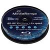 MediaRange 30 PZ MEDIARANGE Blu ray vergini BD-RE 25GB 1-2X CAKE 10 RISCRIVIBILI MR501
