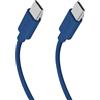 SBS Kabel SBS TECABLETISSUETCCB USB-C zu USB-C 1,5m 60W im Geflecht, blau