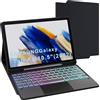Does not apply Custodia Tastiera per Samsung Galaxy Tab A8 10.5'', Bluetooth, AZERTY, Retroillu