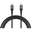 Dudao Kabel Dudao L3CC USB-C - USB-C 60W 1,2m im Geflecht - schwarz