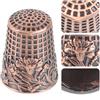 Reusable Copper Finger Thimble with Anti Slip Pattern Portable Sewing Protector