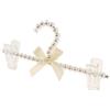 Appendiabiti In Plastica Imitazione Perle Di 23 Cm Con 2 Clip Bianco