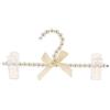 Appendiabiti In Plastica Imitazione Perle Di 23 Cm Con 2 Clip Bianco
