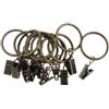 12 Pezzi Anelli Per Tende In Metallo Con Clip Bronzo 32 Mm