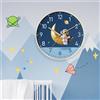 Orologio da parete astronauta creativo Silenzioso analogico Aureate Frame Space