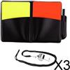 Set di 2 cartellini da arbitro di calcio, cartellini di avvertimento, porta