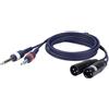 DAP Cavo 2 Jack mono 6,3mm / 2 XRL maschio da 1,5 m Cavo professionale 2 Jack...