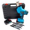 TrAdE Shop Traesio SEGA SEGHETTO A GATTUCCIO BATTERIA MOTOSEGA ELETTROSEGA 4 LAME 2 BATTERIE 21V