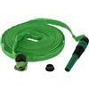 TrAdE Shop Traesio TUBO DA GIARDINO PIATTO POMPA ACQUA TERRAZZO GIARDINO 15MT CON LANCIA PISTOLA