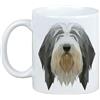 Art-Dog Bearded Collie, Highland Collie - tazza con foto e scritta cane geometrico Art-D