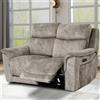 Costco Divano 2 posti reclinabile Power in tessuto grigio Oscar con poggiatesta Power