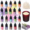 Ziyonix 20 Colori Coloranti per Candele Kit Liquidi per Candele Fai da Te Colori a Cera