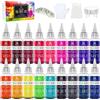 DecorRom Tie Dye Kit 18 Colori Tintura Tessuti Coloranti Stoffe Vivaci per Shirt DIY